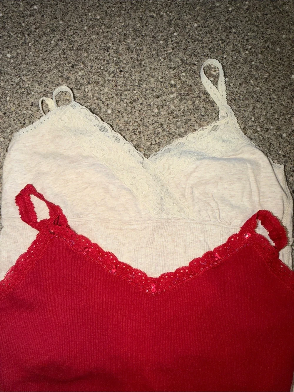 Aeropostale So y2k beaded lace babydoll tank tops